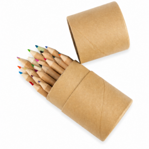 Boite de crayons de couleurs avec taille-crayon et gomme